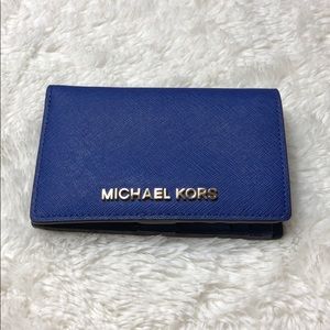 Blue Michael kors wallet